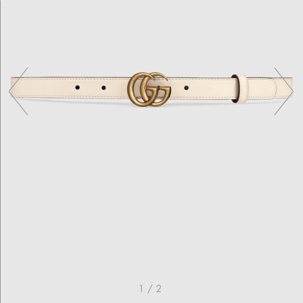 Gucci leather belt double G worn just a few times